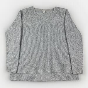 L.L. Bean Knit Pullover Sweater Marbled Gray Womens Size XL